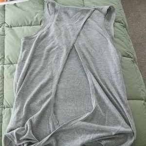 Open back grey tank